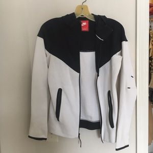 Nike Black White zip up sweatshirt medium